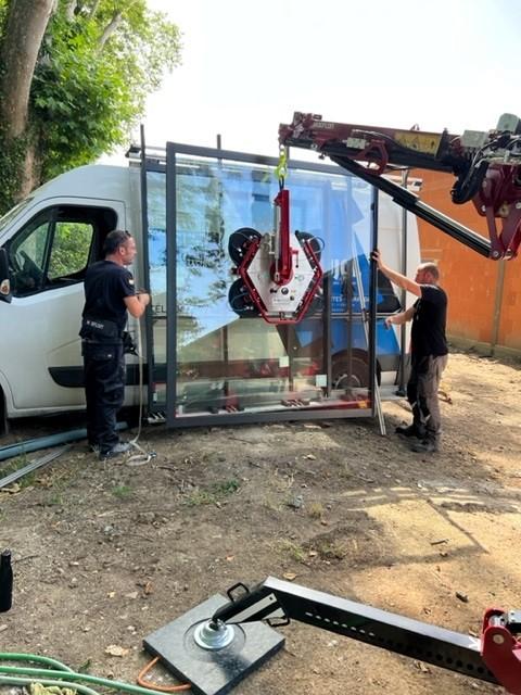 Pose avec assistance d'une grue  - EVS ETS Pujol